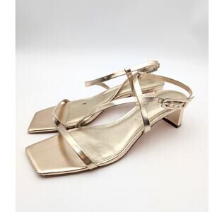 Katy Perry The Wandering Sandals Square Toe Women's Champagne Size US11M EU41